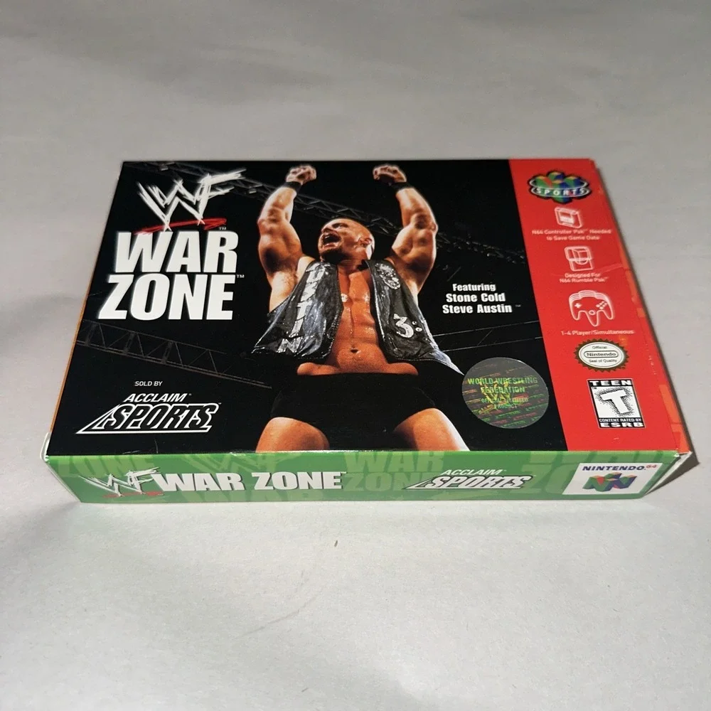 WWF War Zone (N64 Nintendo 64 1998) Complete in Box CIB Wrestling Game Vintage